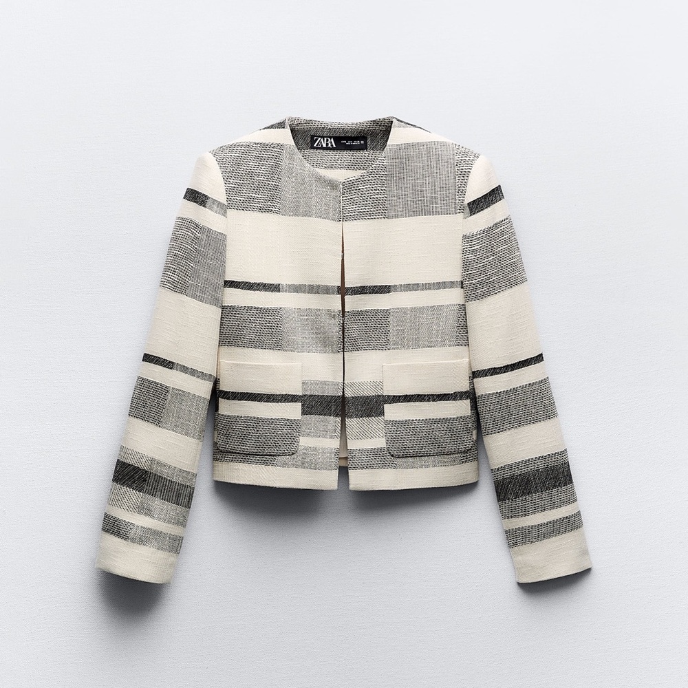 Zara Striped Blazer with Modern Fit